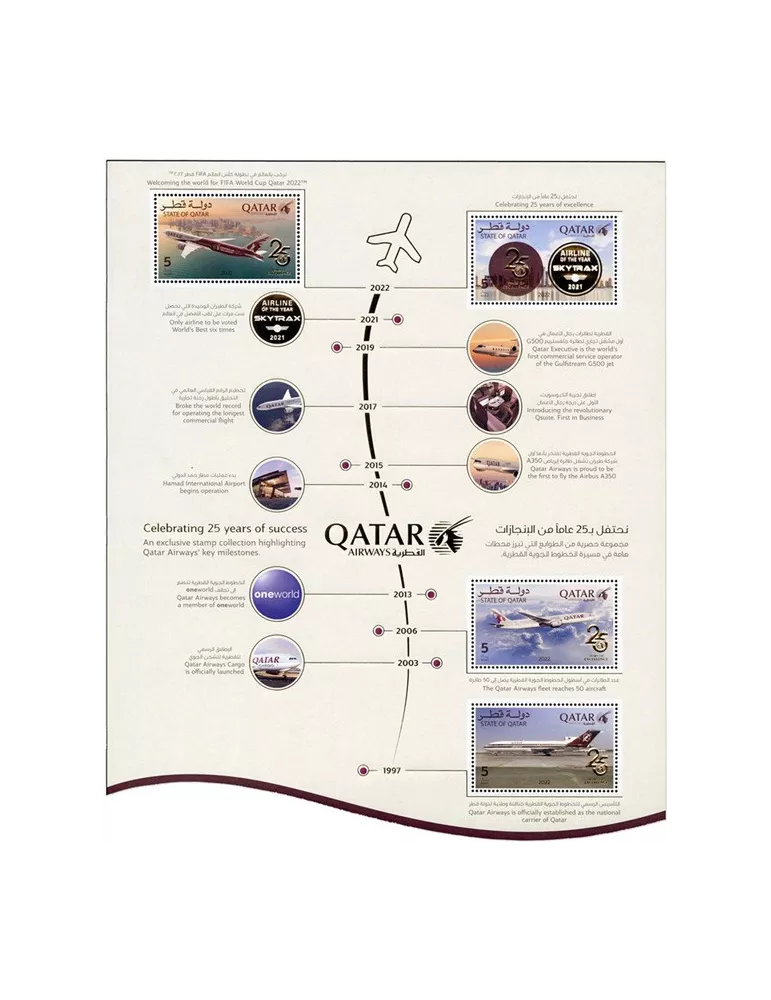 n° 1055/1058 - Timbre QATAR Poste