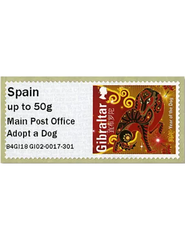 n° 91 - Timbre GIBRALTAR Timbres de distributeurs