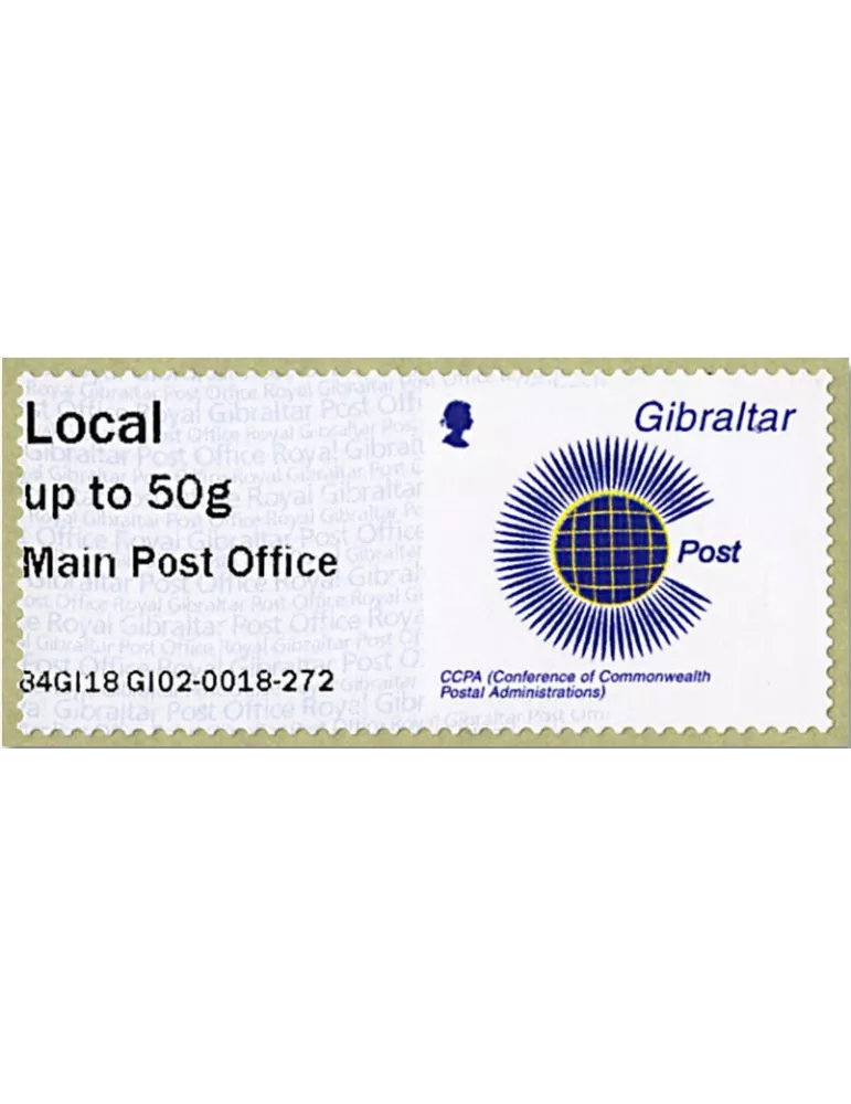 n° 90 - Timbre GIBRALTAR Timbres de distributeurs