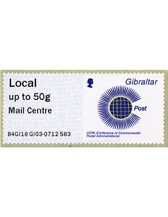 n° 93 - Timbre GIBRALTAR Timbres de distributeurs