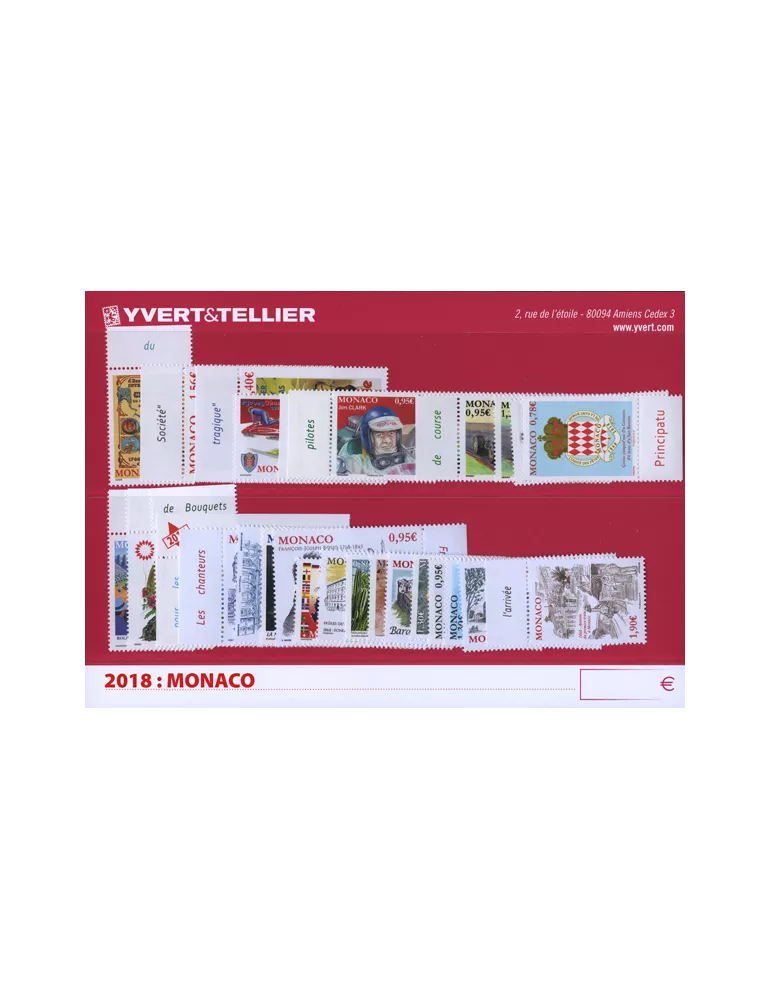 n° 3117/3163 - Timbre Monaco Année complète (2018)