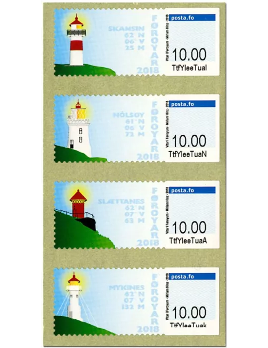 n° 49/52 - Timbre ILE FEROE Timbres de distributeurs