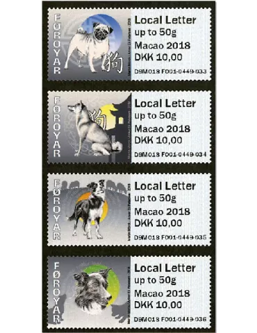 n° 45/48 - Timbre ILE FEROE Timbres de distributeurs