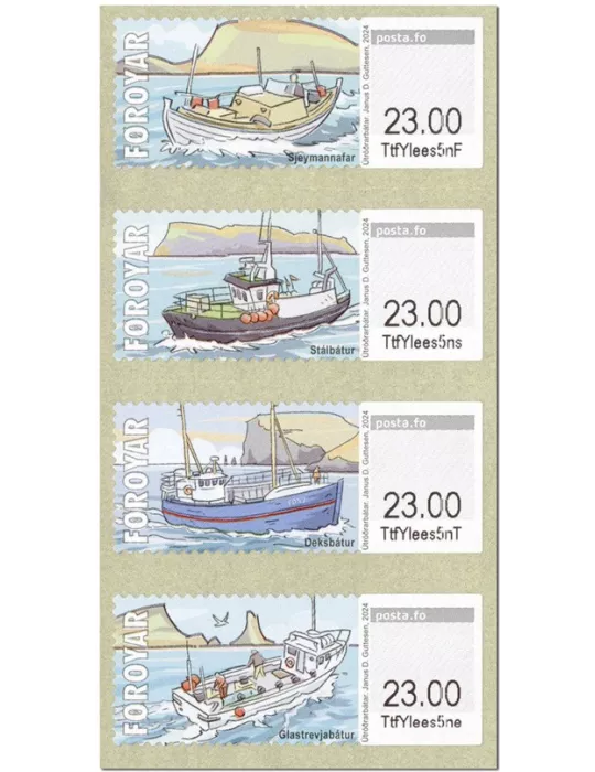 n° 77/80 - Timbre ILE FEROE Timbres de distributeurs