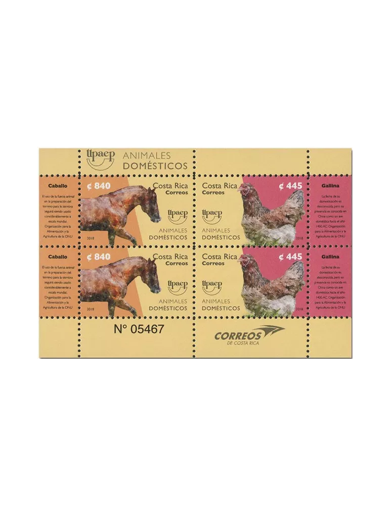 n° 994/995 - Timbre COSTA RICA Poste