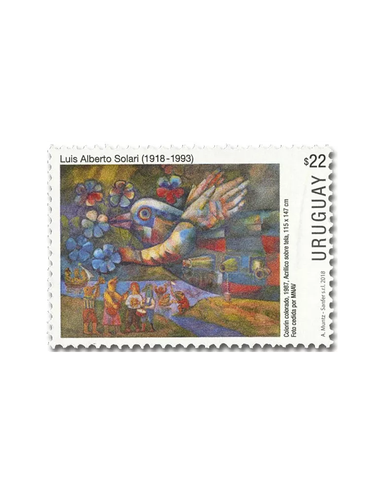 n° 2910 - Timbre URUGUAY Poste