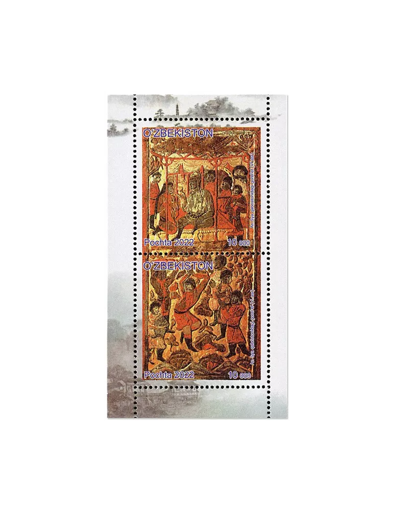 n° 1355/1358 + n° 98 et 99 - Timbre OUZBEKISTAN Poste