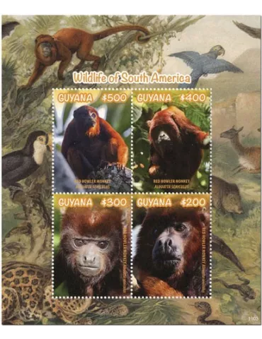 n° 7047/7050 - Timbre GUYANA Poste