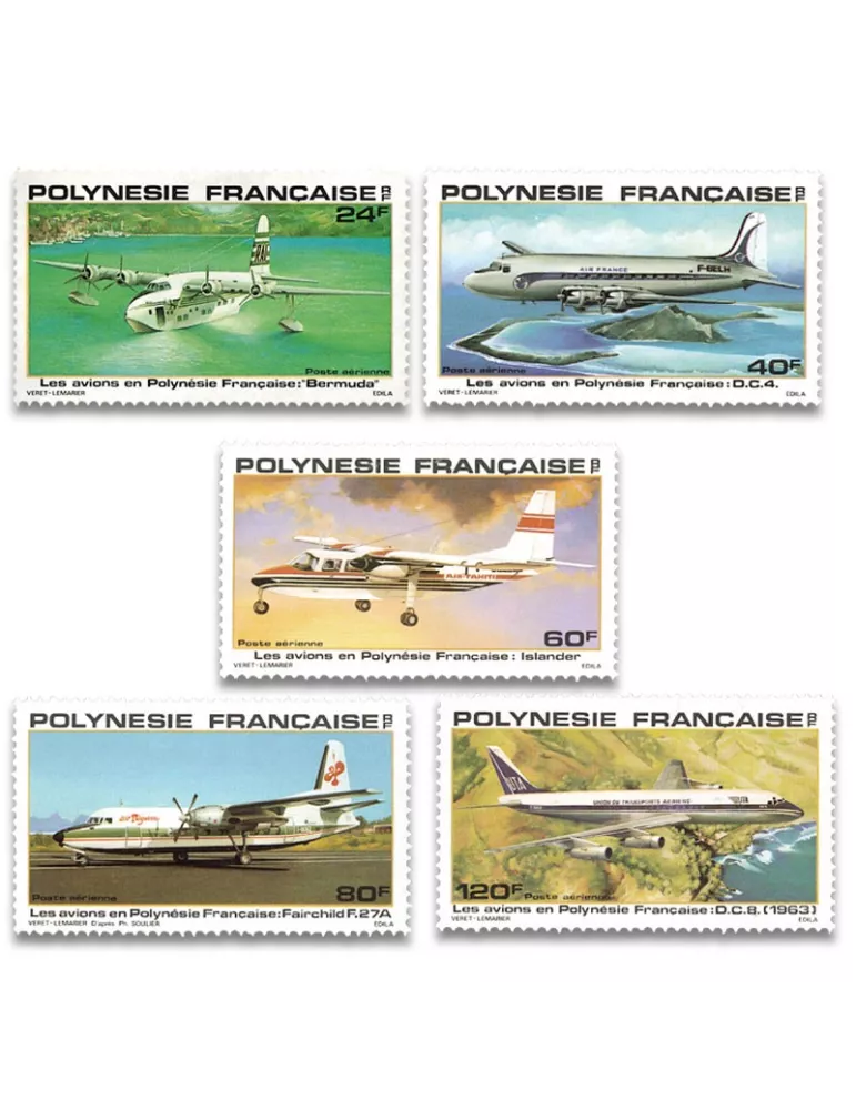 n° 148/152 -  Timbre Polynésie Poste aérienne