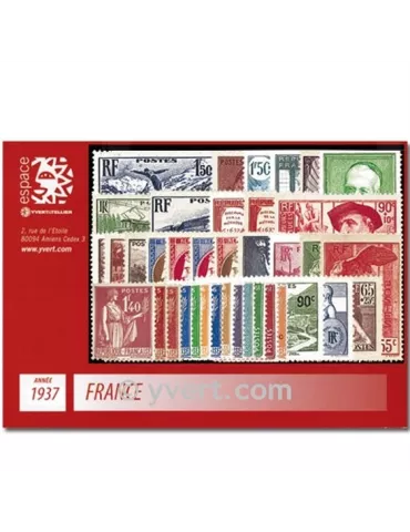 n° 334/371  - Timbre France Année complète  (1937)
