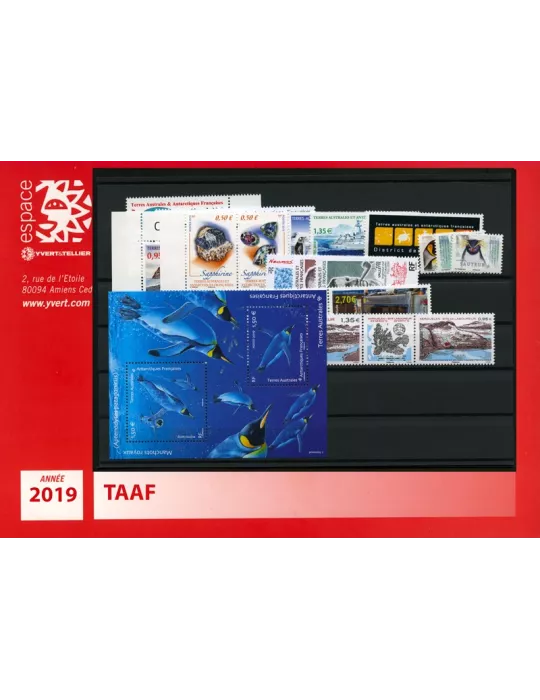 n° 882/F910 - Timbre TAAF Année complète (2019)