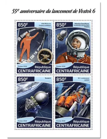 n° 5595/5598 - Timbre CENTRAFRIQUE Poste