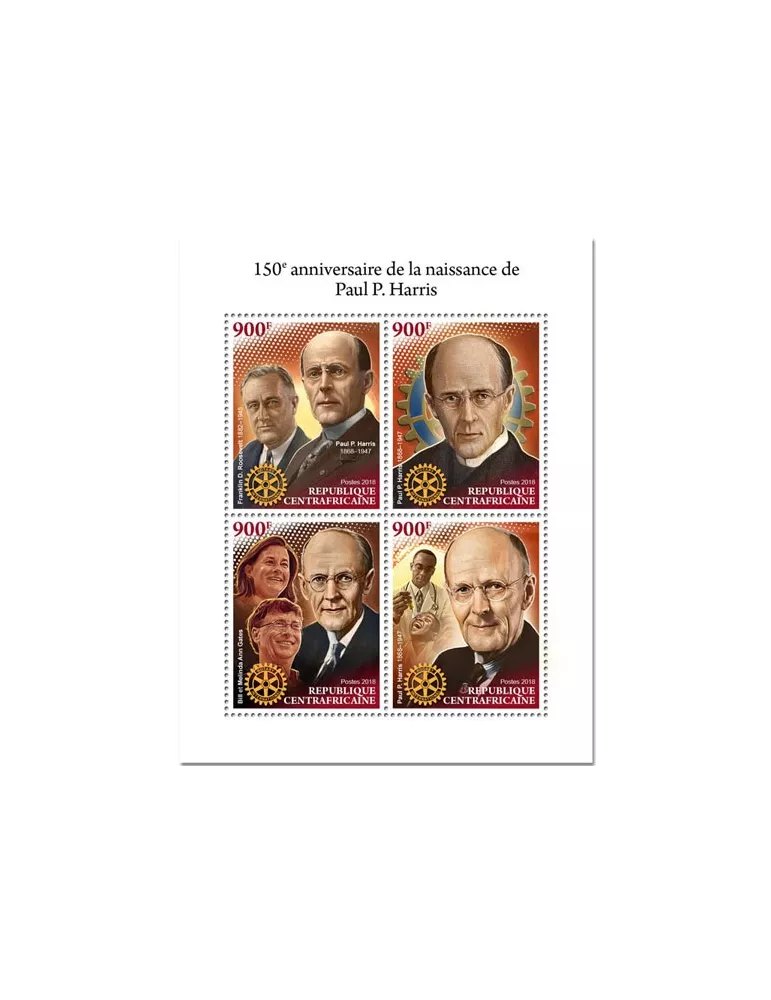 n° 5880/5883 - Timbre CENTRAFRIQUE Poste