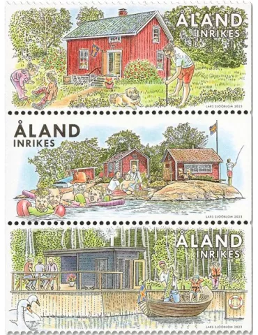 n° 539/541 - Timbre ALAND Poste