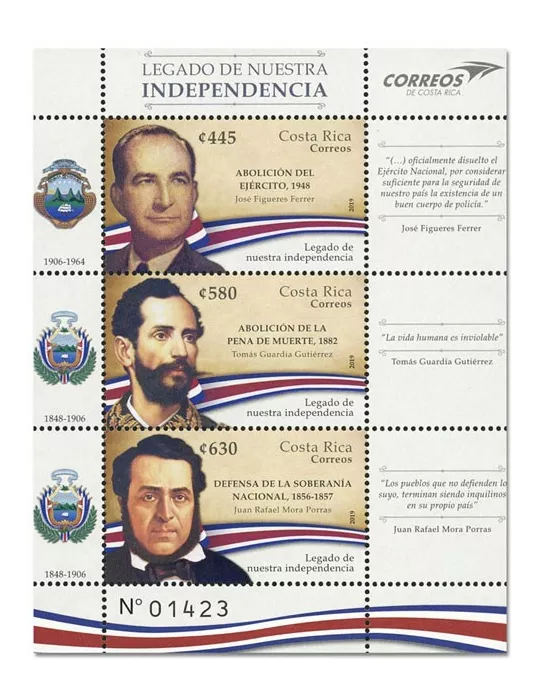 n° 1006/1008 - Timbre COSTA RICA Poste