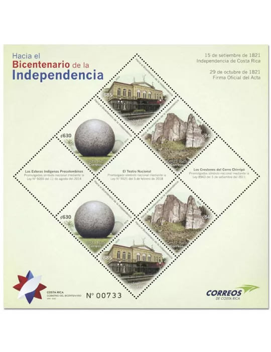 n° 75 - Timbre COSTA RICA Blocs et feuillets