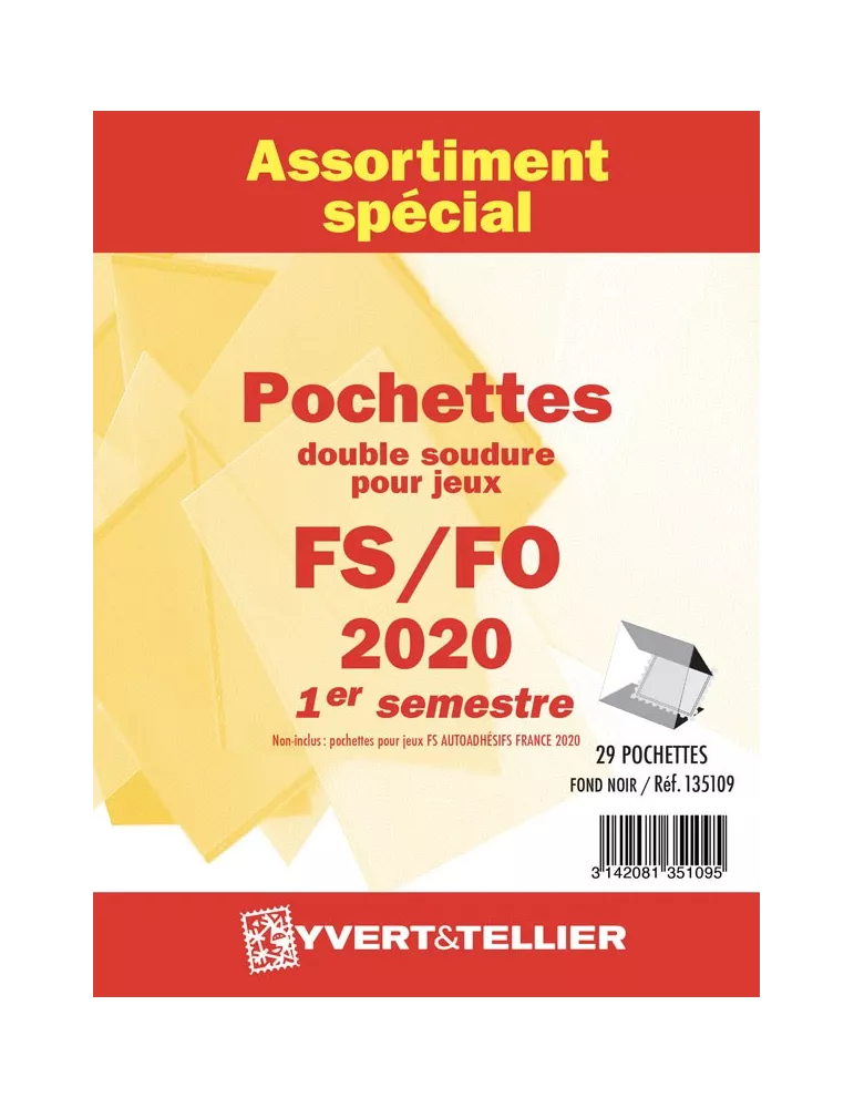 Assortiment de pochettes (double soudure) : 2020 - 1er semestre