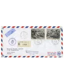 n° 27/28 obl. sur lettre -  Timbre TAAF Poste aérienne