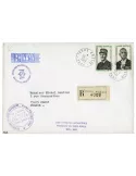 n° 46/47 obl. sur lettre -  Timbre TAAF Poste