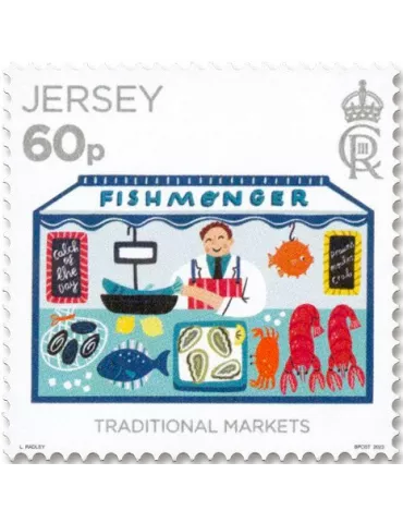 n° 2731/2735 + n° 2730 - Timbre JERSEY Poste