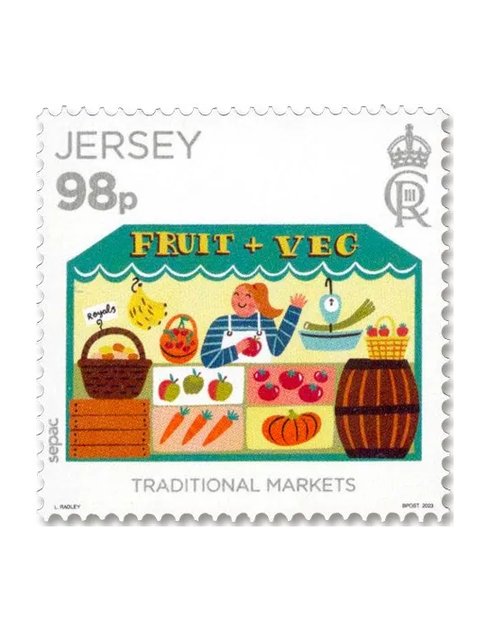 n° 2731/2735 + n° 2730 - Timbre JERSEY Poste