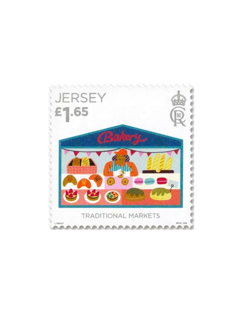 n° 2731/2735 + n° 2730 - Timbre JERSEY Poste