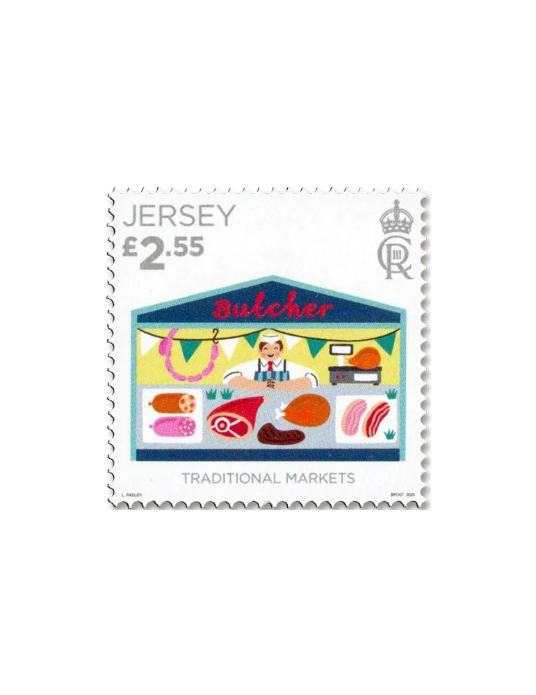 n° 2731/2735 + n° 2730 - Timbre JERSEY Poste