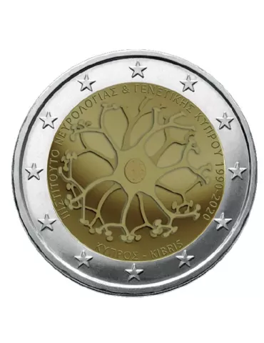 2 EURO COMMEMORATIVE 2020 : CHYPRE (30 ans Institut de neurologie et génétique)