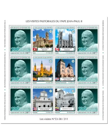 n° F6838A  - Timbre CENTRAFRIQUE Poste