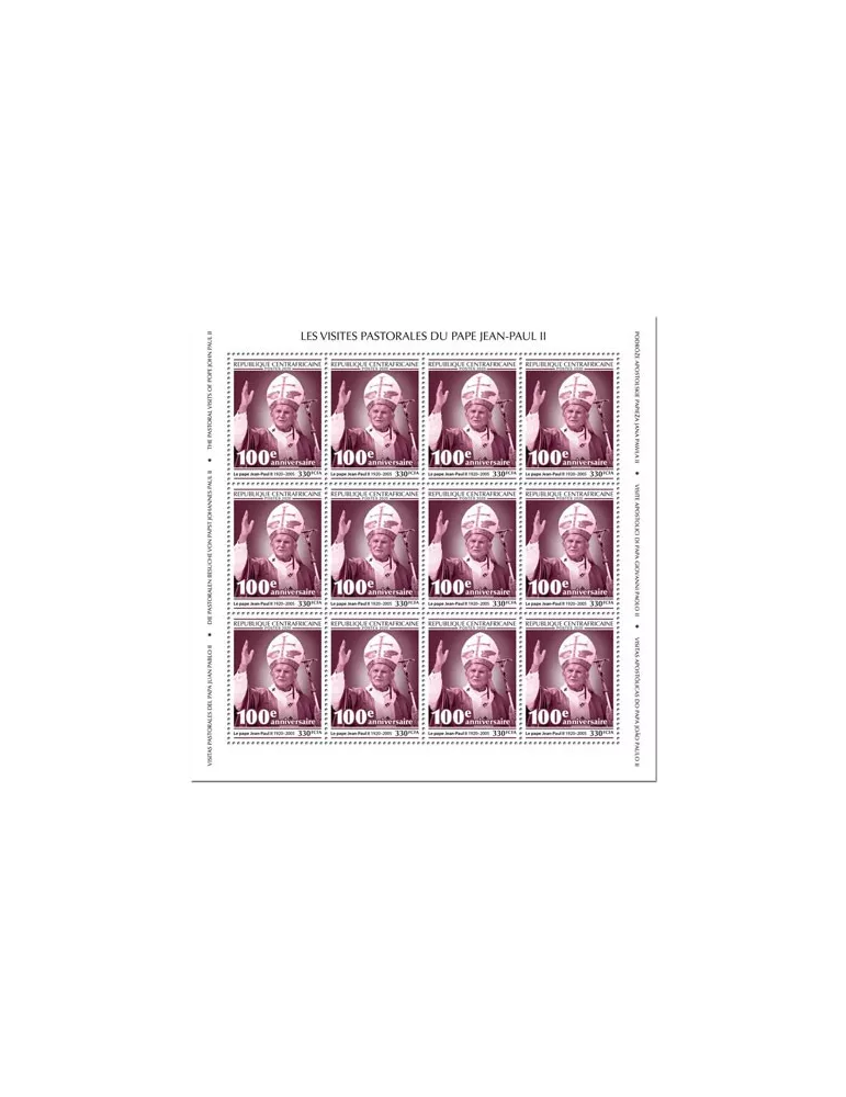 n° F6840  - Timbre CENTRAFRIQUE Poste