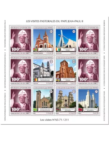n° F6840A  - Timbre CENTRAFRIQUE Poste