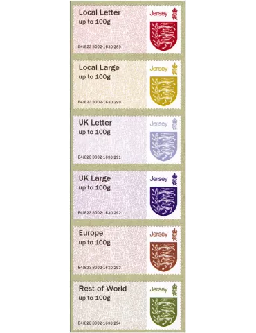 n° 77/82 - Timbre JERSEY Timbres de distributeurs