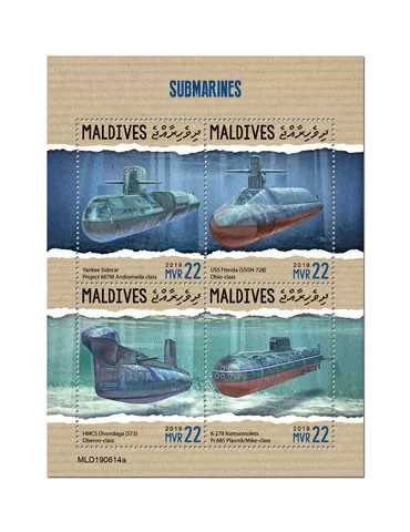 n° 7032/7035 - Timbre MALDIVES Poste