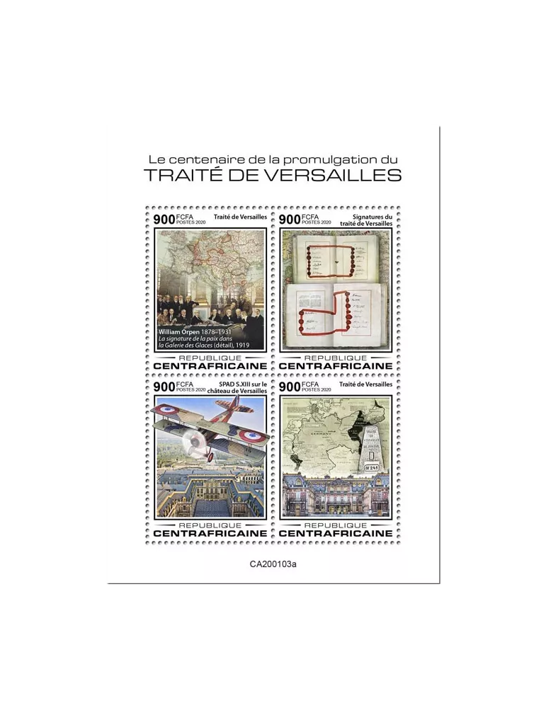 n° 6722/6725  - Timbre CENTRAFRIQUE Poste
