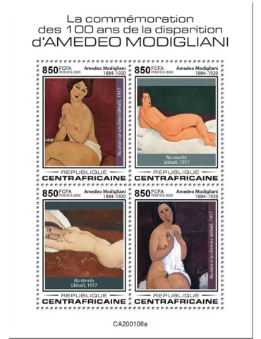 n° 6734/6737  - Timbre CENTRAFRIQUE Poste