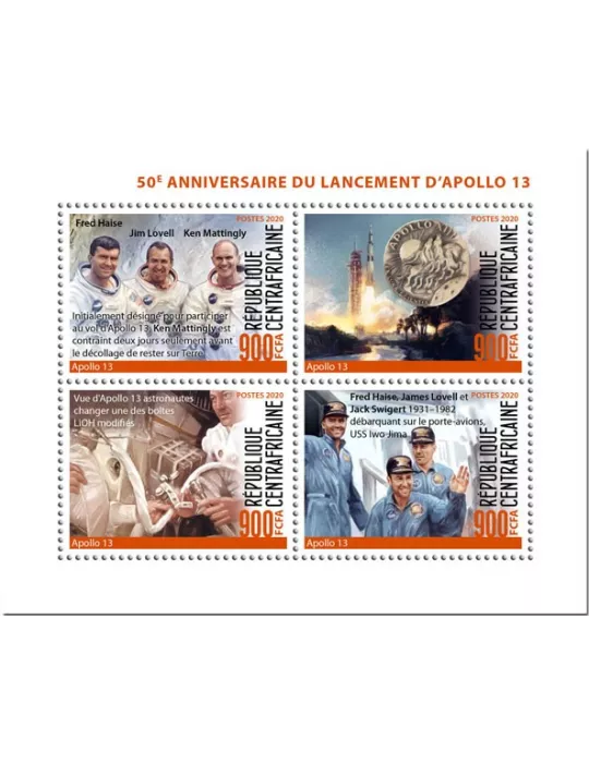 n° 6798/6801  - Timbre CENTRAFRIQUE Poste