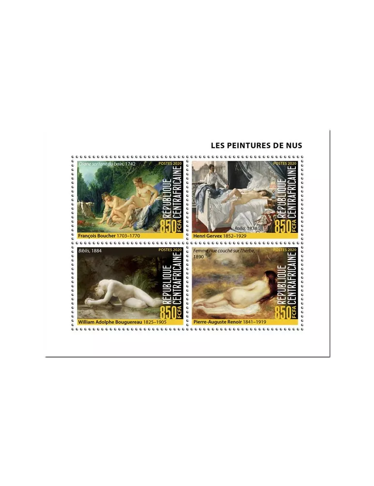 n° 6826/6829  - Timbre CENTRAFRIQUE Poste