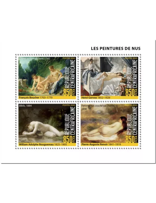 n° 6826/6829  - Timbre CENTRAFRIQUE Poste