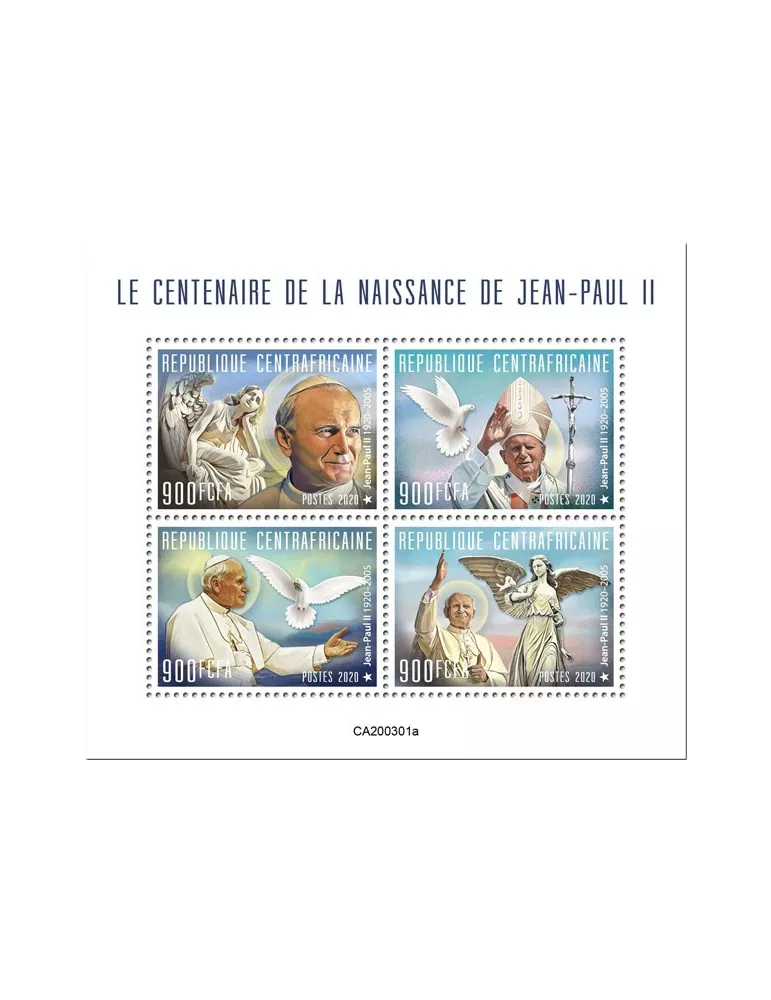 n° 6850/6853  - Timbre CENTRAFRIQUE Poste