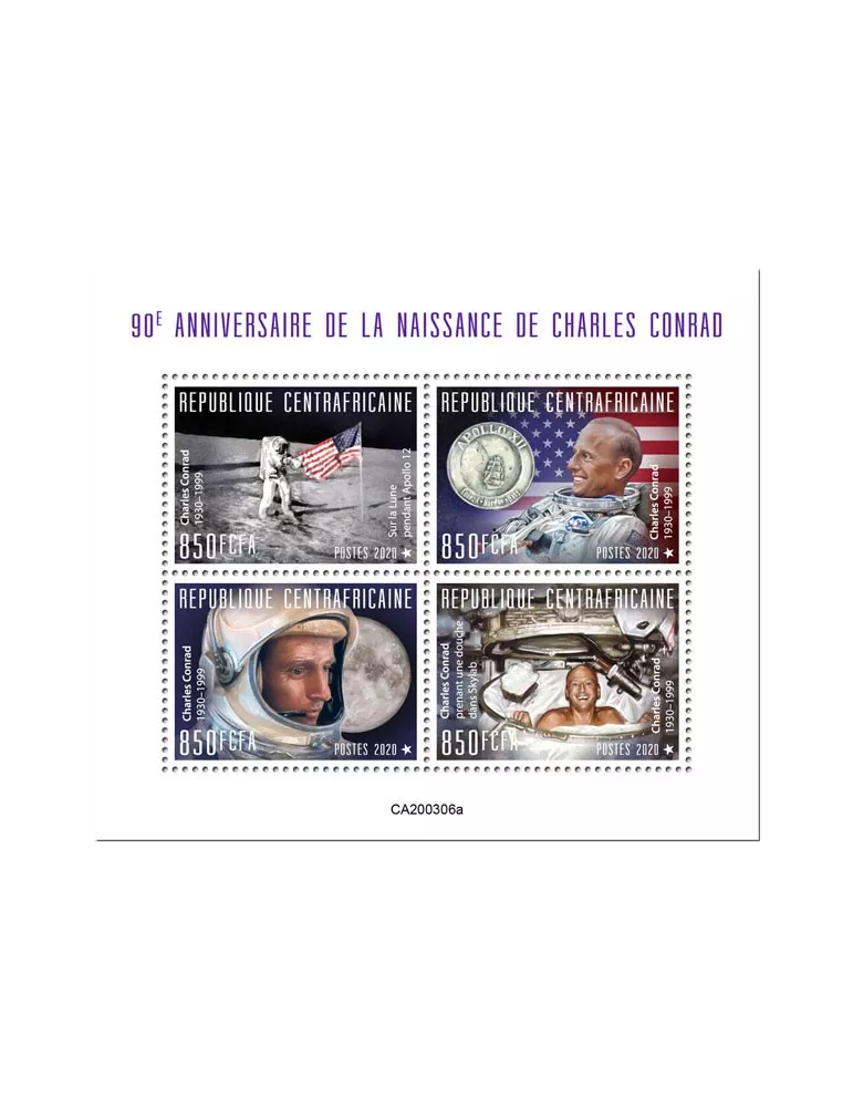 n° 6870/6873  - Timbre CENTRAFRIQUE Poste