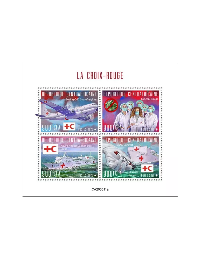 n° 6890/6893  - Timbre CENTRAFRIQUE Poste