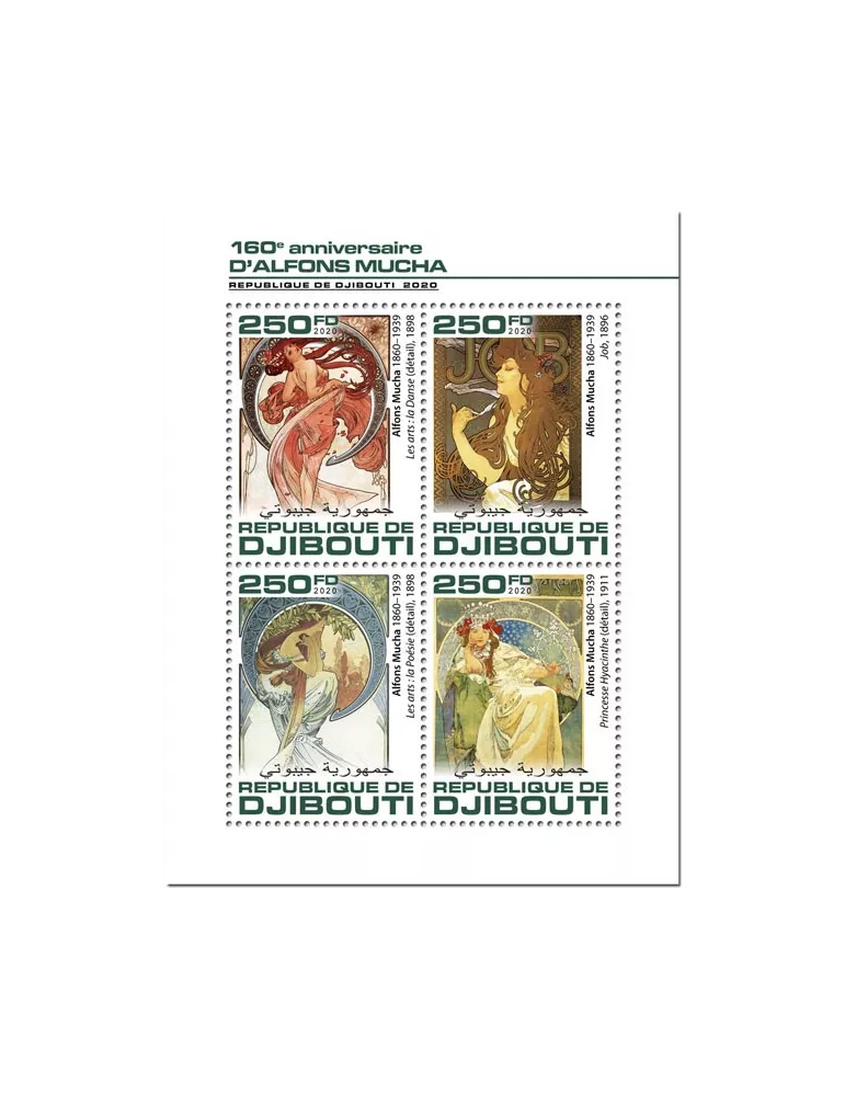 n° 2984/2987  - Timbre DJIBOUTI Poste