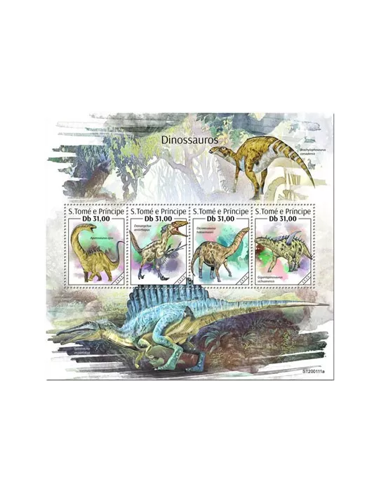 n° 7016/7019  - Timbre SAINT-THOMAS ET PRINCE Poste