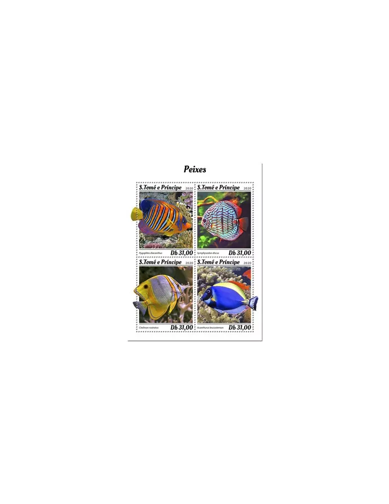 n° 7028/7031  - Timbre SAINT-THOMAS ET PRINCE Poste