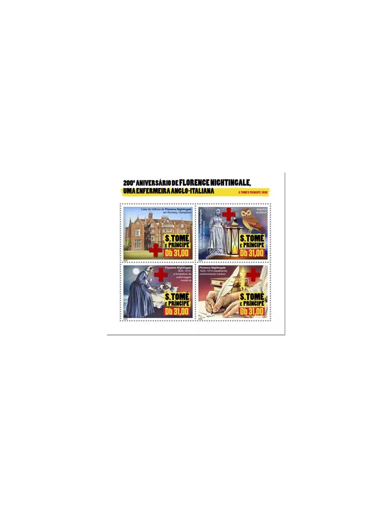 n° 7040/7043  - Timbre SAINT-THOMAS ET PRINCE Poste