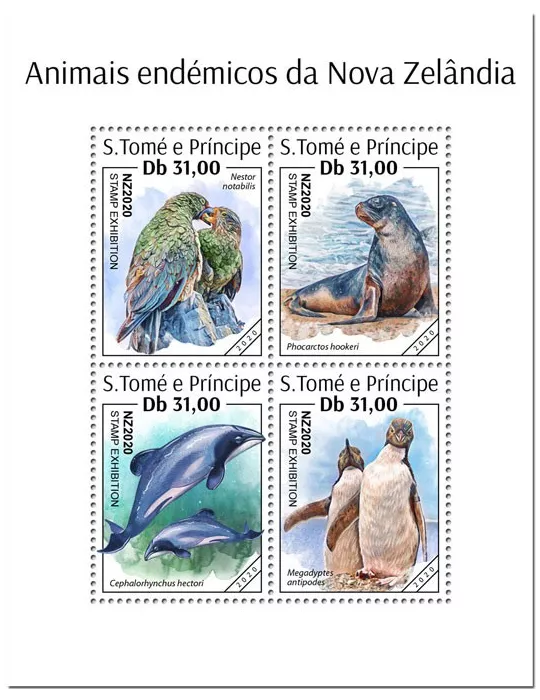 n° 7084/7087  - Timbre SAINT-THOMAS ET PRINCE Poste