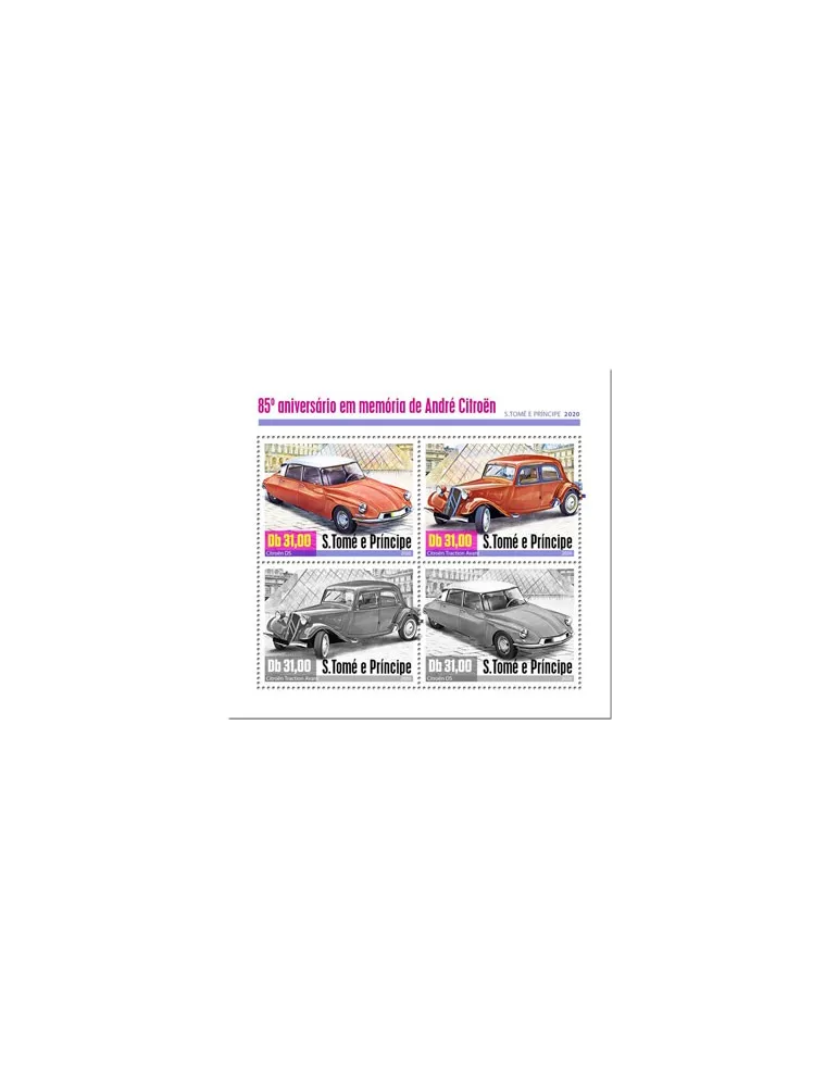 n° 7124/7127  - Timbre SAINT-THOMAS ET PRINCE Poste