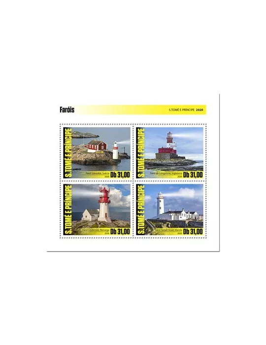 n° 7136/7139  - Timbre SAINT-THOMAS ET PRINCE Poste