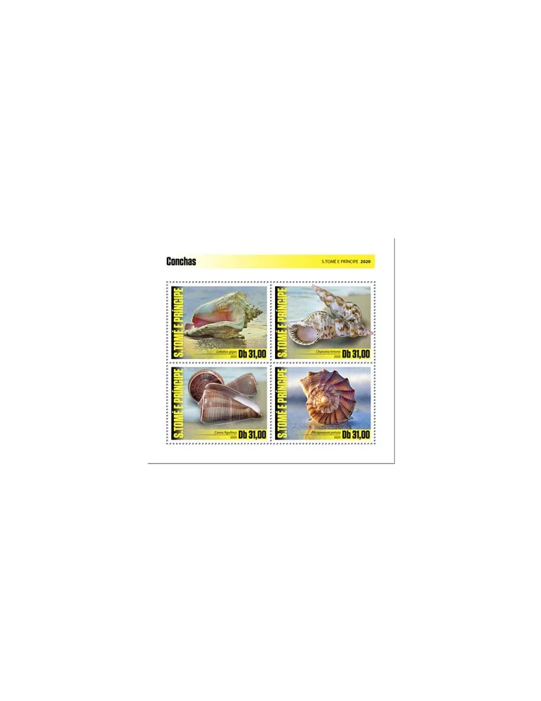 n° 7144/7147  - Timbre SAINT-THOMAS ET PRINCE Poste