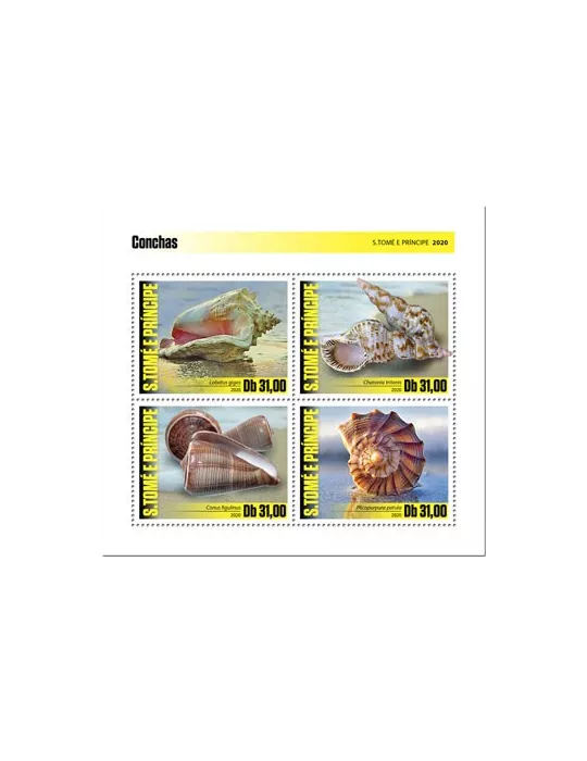 n° 7144/7147  - Timbre SAINT-THOMAS ET PRINCE Poste